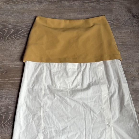 Anthropologie Maeve Layered Shirttail Midi Skirt Small - Picture 5 of 9
